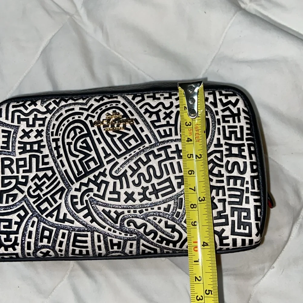 RARE Nwot Coach Disney Mickey Mouse X Keith Haring Boxy Cosmetic Case C7436